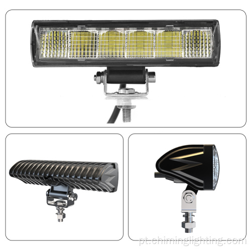 Luz de trabalho liderada por atacado 18W 12V 24V Offroad LED Light Bar para caminhão